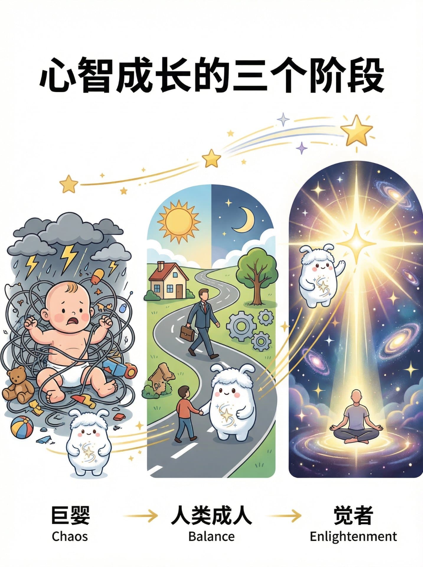 心智成长的三个阶段:巨婴、人类成人、觉者